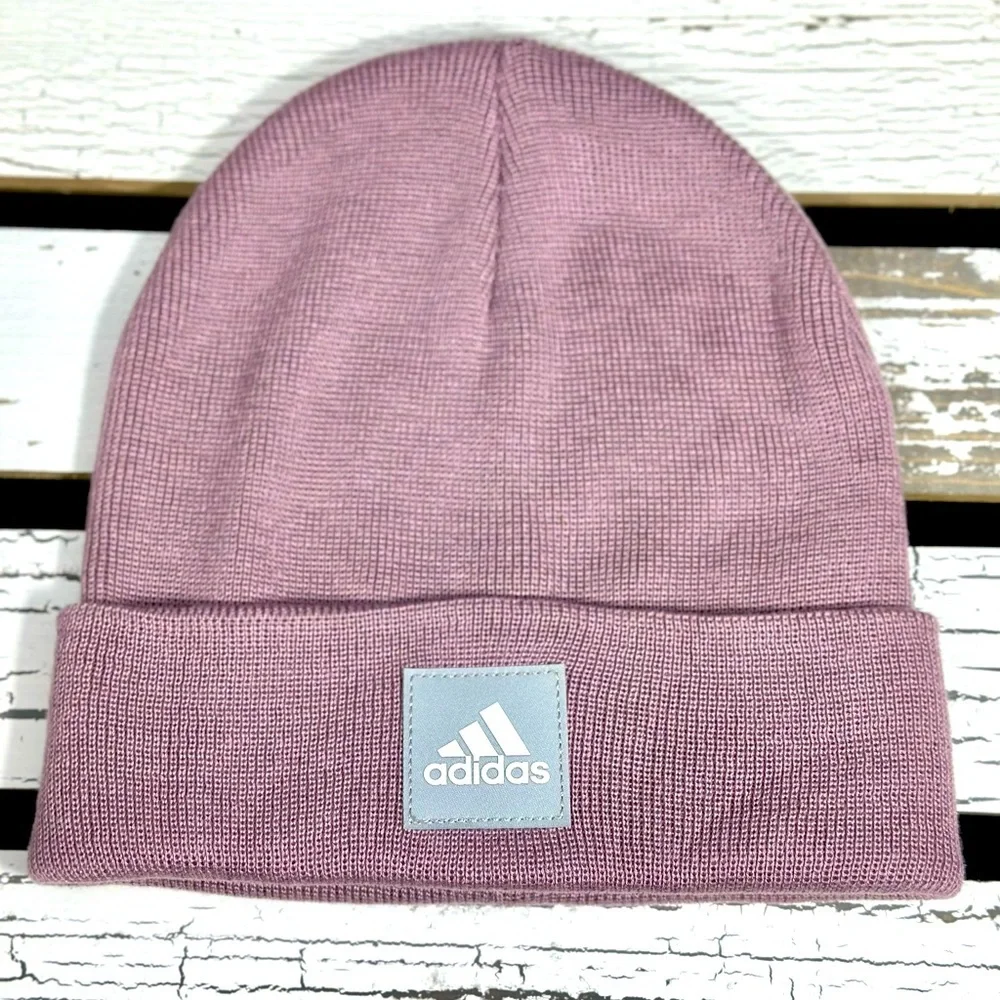 New Women's Adidas Magic Mauve Fold Beanie